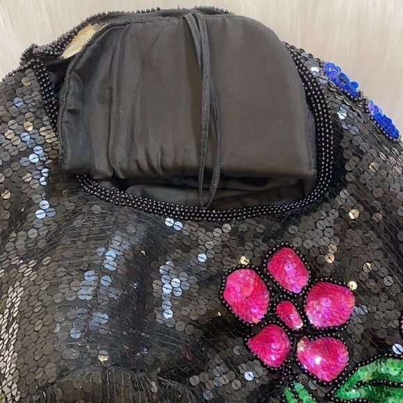 Stenay vintage silk floral sequined blouse, size M. - Picture 10 of 14